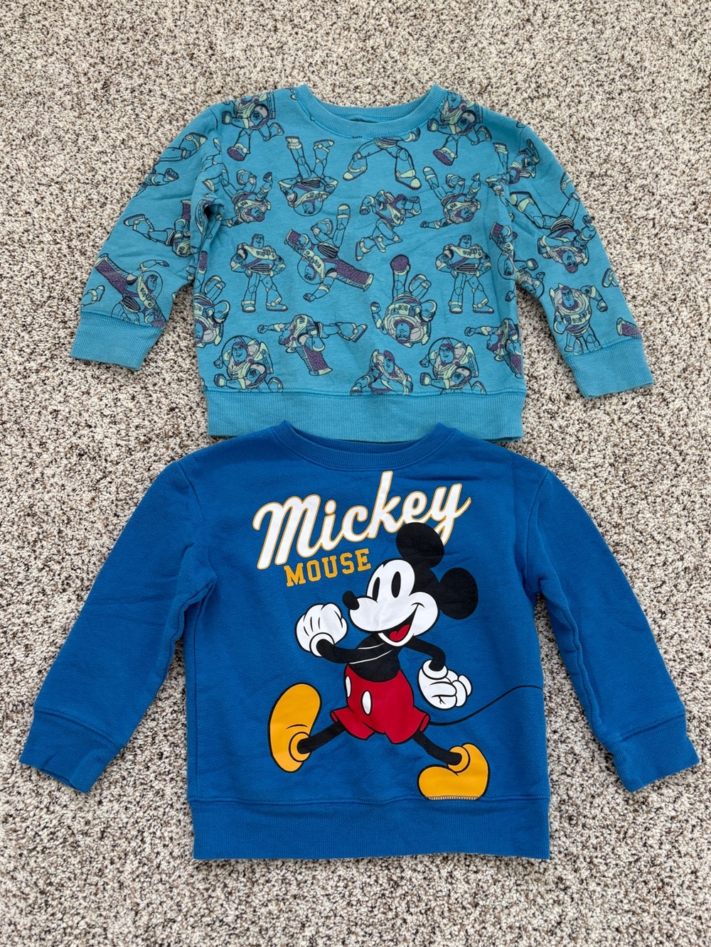 Jumping Beans x Disney Toddler Boy Fleece Crewneck Sweatshirt Bundle Lot, 3T